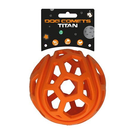 Dog Comets Titan dierovaná lopta oranžová 11,5cm