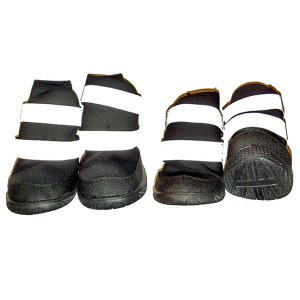 Topánočky pre psov Protect - sada 4ks, čierne / veľ. 7