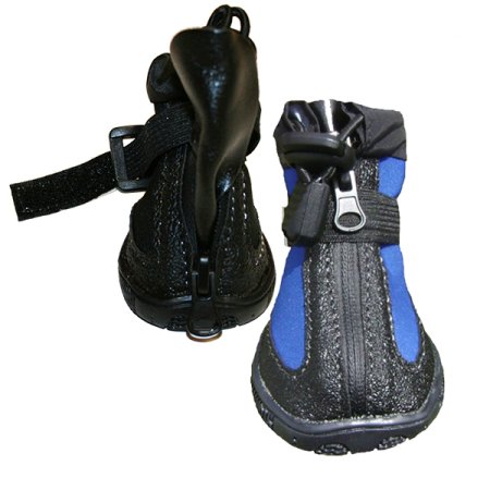 Topánočky pre psov Outdoor - 1ks, čierna / modrá / veľ. 3