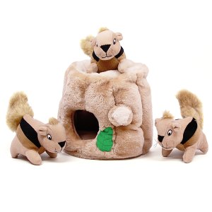 Plyšové Puzzle Veveričky v pni Large