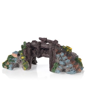 Akvarijné dekorácie PO-028 drevený most