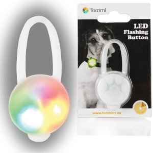 LED prívesok na obojok silikónový/trojfarebný