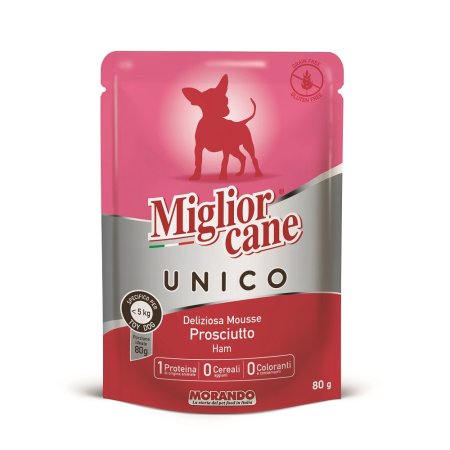 Mig.Unico MINI vrecko šunka 80g - pes