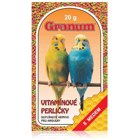 Granum vitamínové perličky pre andulky, 20g