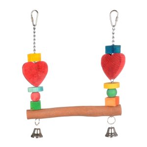 Drevená hojdačka pre exoty so zvončekmi