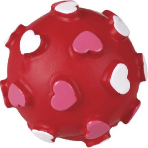 Loptička so srdiečkami stredná, 9,5cm