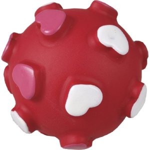 Loptička so srdiečkami malý, 5,5 cm