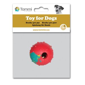 Loptička s rolničkou ježatá, 5cm