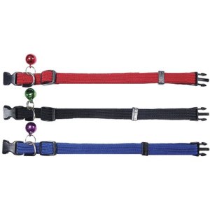 Nylonový obojok s rolničkou a sponou, 1x22-33cm