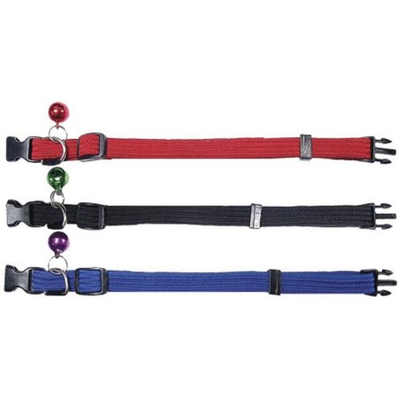 Nylonový obojok s rolničkou a sponou, 1x22-33cm