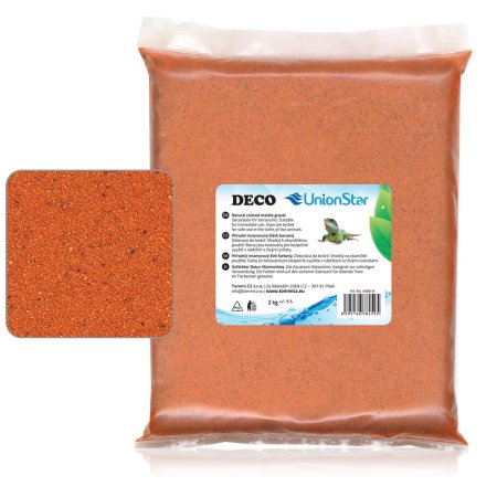 Terárijný piesok oranžový 2kg DECO