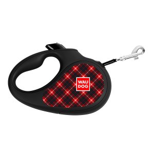 WAUDOG vodítko samonavíjacie Tartan - 25kg/5m/M