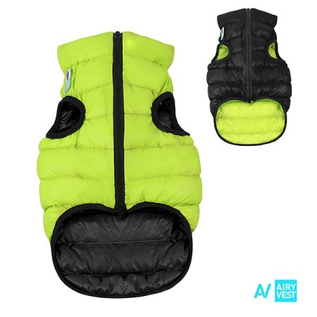 AiryVest bunda pre psov zelená/čierna M 40