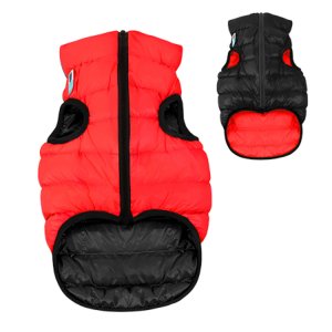 AiryVest bunda pre psov červená/čierna XS 22