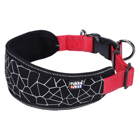 Rukka Cube Soft obojok extra mäkký červený/čierny S (25-40cm/2cm)