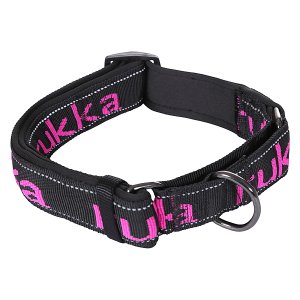 Rukka Solid Web obojok polosťahovací čierny/ružový S (30-40cm/2,5cm) DOPREDAJ