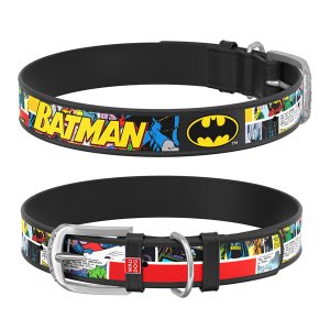 WAUDOG obojok kožený DC Batman komiks (37-48cm/2,5cm)