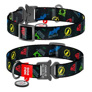 WAUDOG obojok nylonový DC Justice League Fastex QR (25-35cm/1,5cm)