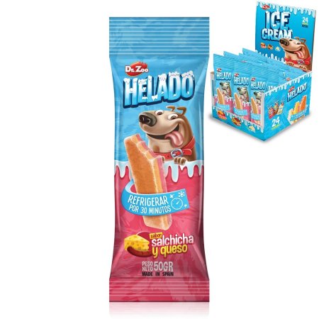 Dr. Zoo Zmrzlina klobásky a syr, 50g