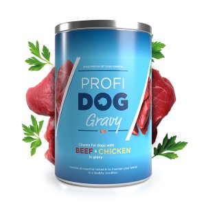 PROFIDOG konzerva kúsky s hovädzím a kuracím v omáčke 1240g NEW