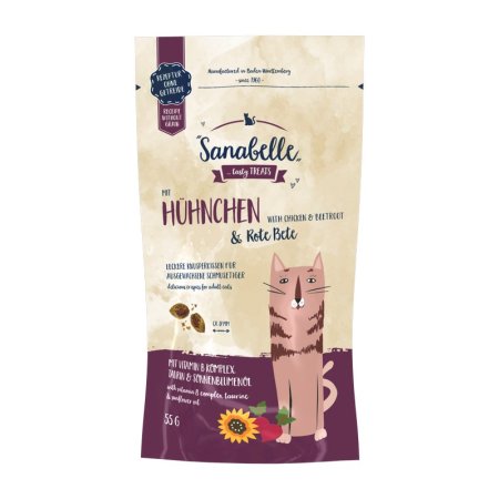 Bosch Cat Sanabelle Crispies with Chicken & Beetroot 55 g (EXPIRÁCIA 09/2023)