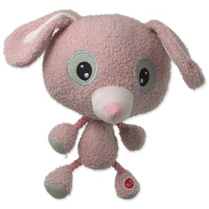 Hračka DOG FANTASY Big head králik plyšový pískací