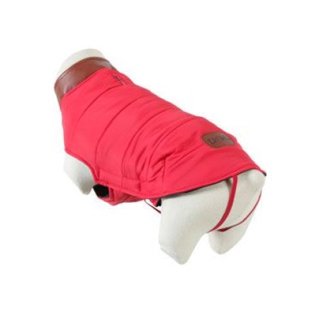 Obleček prešívaná bunda pre psov LONDON červená 25cm Zo