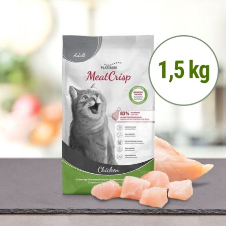 MeatCrisp Adult Chicken - Kurča pre dospelé mačky 1,5 kg (EXPIRÁCIA 10/2023)