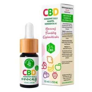 CBD kvapky s ovocnou príchuťou 5% 10 ml