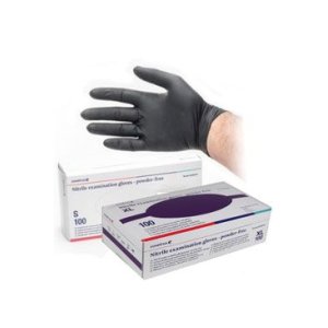 Rukavice nest.vyš.CVET nitril XL/100ks bez púdru,čierne