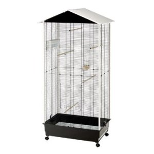 Voliéra NOTA 76,5x57x161,5cm pre malé vtáky čierna FP
