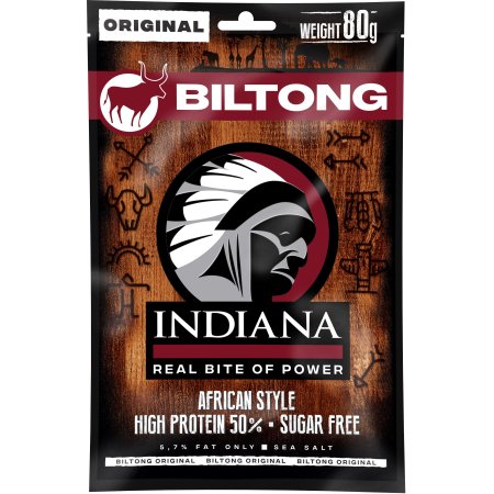 INDIANA Biltong hovädzie Original 80g