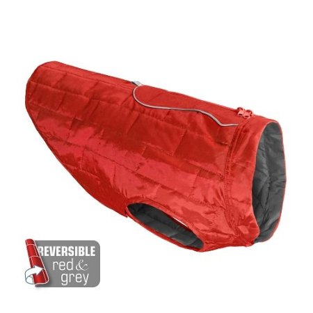 Kurgo Loft Nepremokavá bunda pre psov Chili Red/Charcoal S