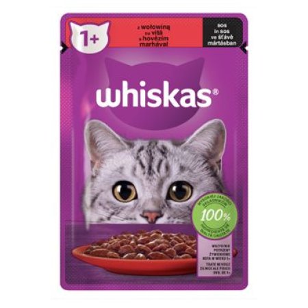 Whiskas vrecko s hovädzím v šťave 85 g