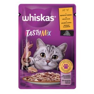 Whiskas vreciek. Tasty Mix jahňa v štáve 85g