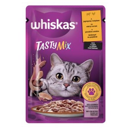 Whiskas vreciek. Tasty Mix jahňa v štáve 85g