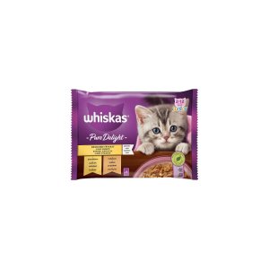 Whiskas vrecko Pure Delight Junior hydinové v želé 4 x 85 g