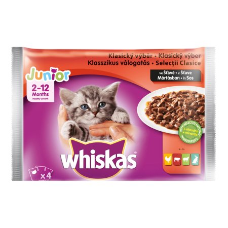 Whiskas vrecko Junior klasický výber 4 x 85 g