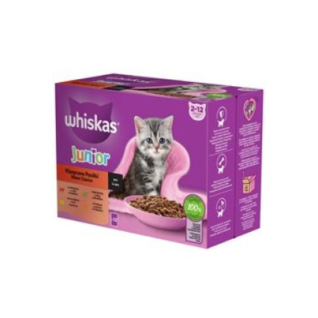 Whiskas vrecko Junior mixovaný výber v šťave 12 x 85 g