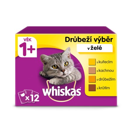 Whiskas kapsička Hydinový výber v želé 12 x 85 g