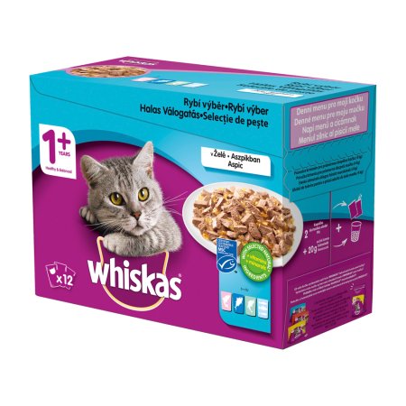 Whiskas kapsička Rybí výber v želé 12 x 85 g
