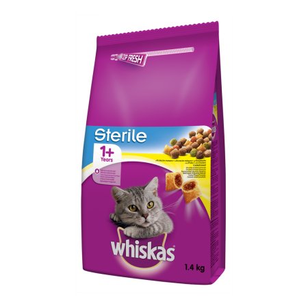Whiskas granule Sterile s kuracím 1,4 kg