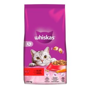 Whiskas granules hovädzím 3,8 kg