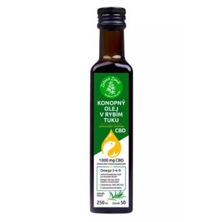 Konopný olej v rybom tuku s CBD 250 ml