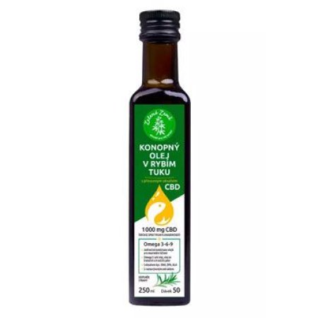 Konopný olej v rybím tuku s CBD 250 ml