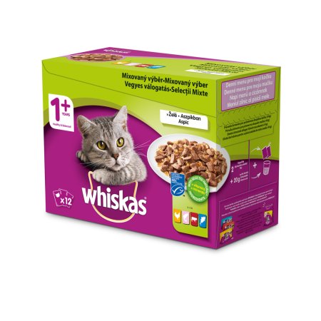 Whiskas vrecko Mixovaný výber v želé 12 x 85 g