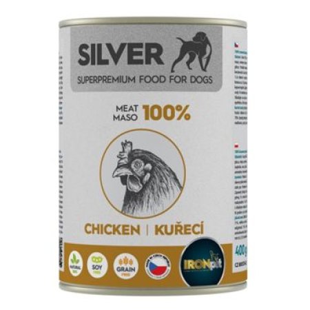 IRONpet Silver Dog Chicken konzerva 400g