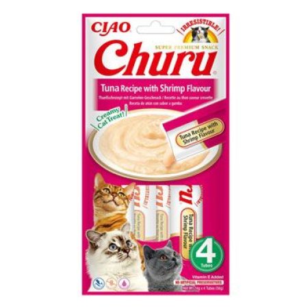 Chúru Cat Tuna Recipe with Shrimp Flavor 4x14g