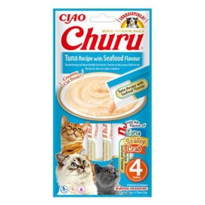 Chúru Cat Tuna Recipe with Seafood Flavor 4x14g