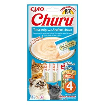 Chúru Cat Tuna Recipe with Seafood Flavor 4x14g